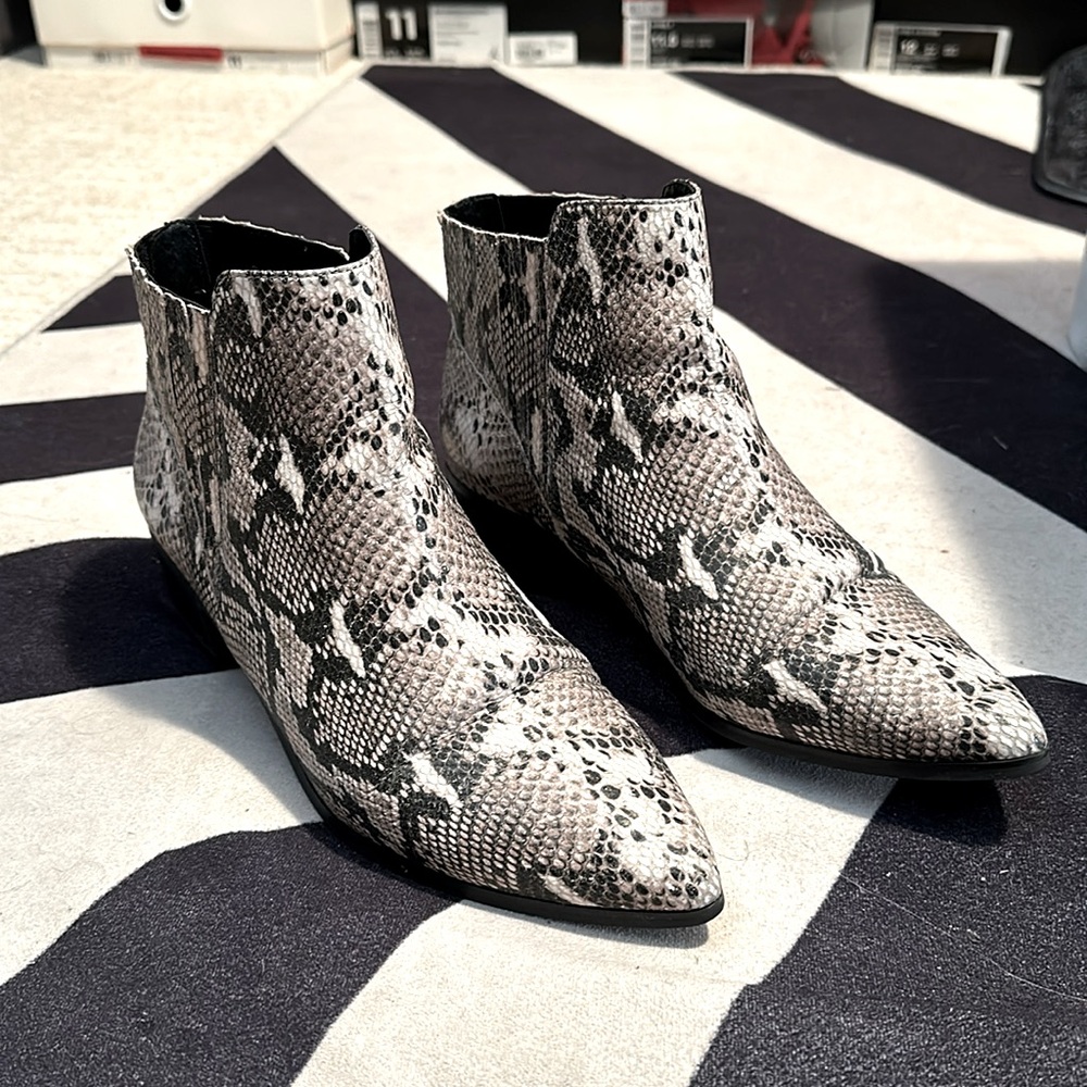 Halogen Snake Print Ankle Boot